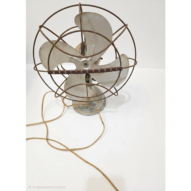 Art Deco Early 20th Century Authentic Westinghouse Art Deco Desk Fan For Sale - Image 3 of 8