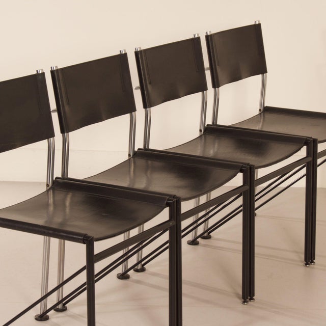 Dining Chairs by Arnold Merckx for Metaform, 1980s, Set of 4 For Sale - Image 6 of 14