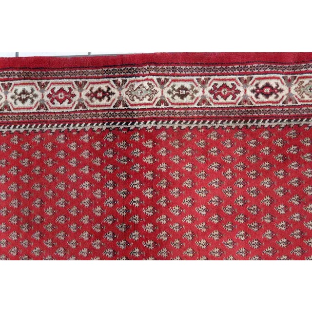 Red 1970s Handmade Vintage Indian Seraband Rug 3' X 5.2' For Sale - Image 8 of 12