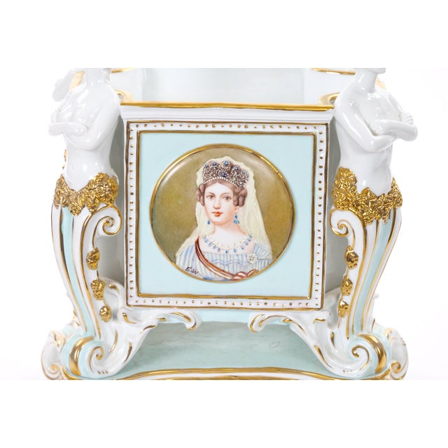 Manufacture de Sevres Antique Sèvres Porcelain Classical Decorated Figural Sculpture Cachepot / Center For Sale - Image 4 of 12