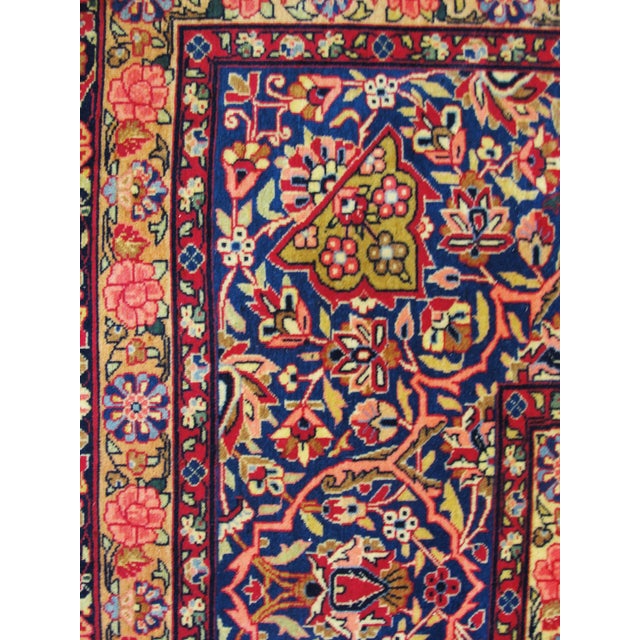 Purple Antique Persian Dabbir Kashan Carpet, Very Fine For Sale - Image 8 of 9