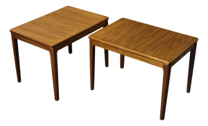 Mid-Century Scandinavian Modern Brown Teak Side Tables by Albert Larsson for Alberts Tibro, 1960s, Set of 2