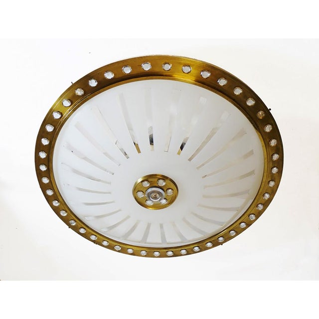 Italian Starburst Flush Mount attributed to Arredoluce, 1950s For Sale - Image 3 of 7