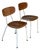 Plywood Stacking Chairs Set of 2 Mid-Century Modern 1970s For Sale