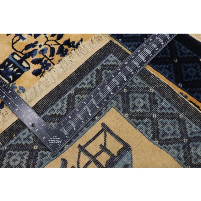 Early 20th Century Antique Chinese Baotou Pictorial Rug - 02'05 X 04'06 For Sale - Image 5 of 9