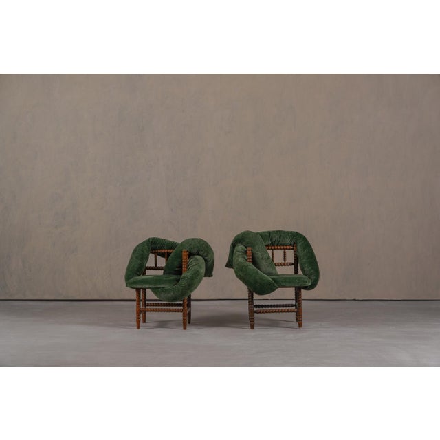 Vintage Bobbin Chairs from Corina Olaru, Holland, 1930s, Set of 2 For Sale - Image 4 of 12