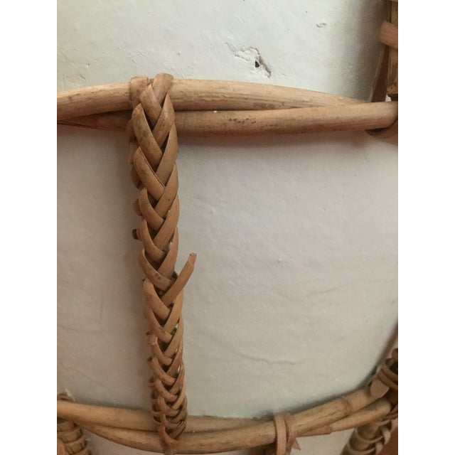 1980s 1980s Boho Braided Rattan Wrapped Vase For Sale - Image 5 of 5