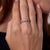 Mid 20th Century Vintage 1.10 Carat Pink Sapphire Diamond Platinum Band, Size 8 For Sale - Image 5 of 5
