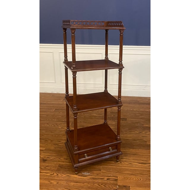 Traditional Etagere/Display Shelf by Leighton Hall - Showroom Sample For Sale - Image 11 of 11
