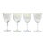 1960s Vintage Mid-Century Lustre Iridescent Rainbow Pearl Optic Set of 4 Wine Glasses For Sale
