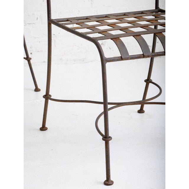 Florentine Style Wrought Iron Garden Chairs - A Set of 5 For Sale In New York - Image 6 of 9