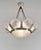 Simonet frères A beautiful French 1925-1935 art deco chandelier in nickel plated solid brass or bronze holding nine shades...