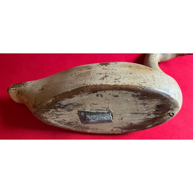 Antique Carved Wood & Paint Decorated Snow Goose Waterfowl Bird Decoy Circa 1920 For Sale - Image 16 of 18
