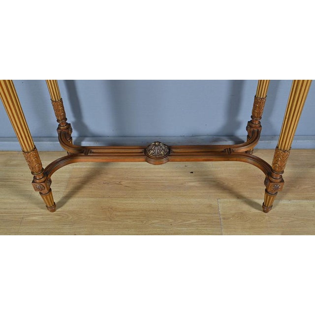 Louis XVI Style Mahogany Console Table, Late 19th Century For Sale - Image 15 of 18