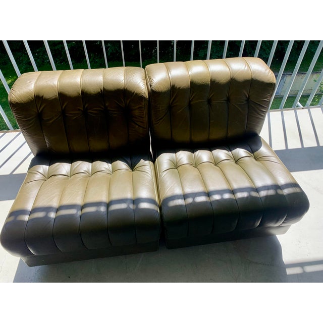 Mid-Century Chesterfield Modular Sofa from Strässle, 1975, Set of 5 For Sale - Image 6 of 18