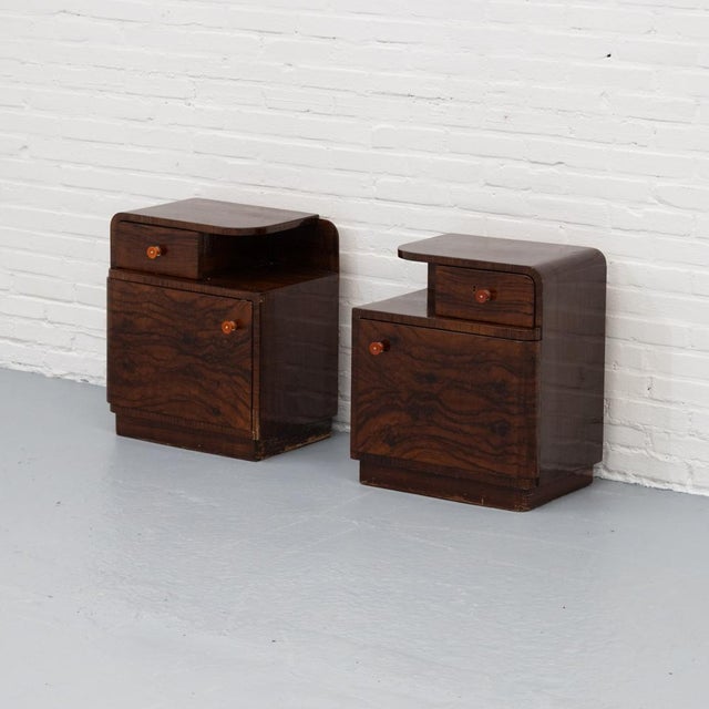1920s Art Deco Bedside Tables, 1920s, Set of 2 For Sale - Image 5 of 18