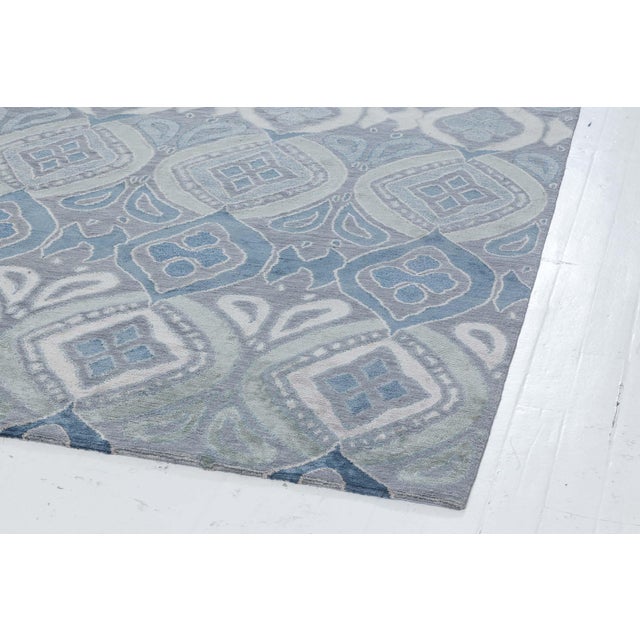 Contemporary Blue-Grey Mandorla Rug by Doris Leslie Blau For Sale In New York - Image 6 of 7