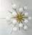 Not Yet Made - Made To Order 21st Century Star Satin Brass Glossy White Murano Flush Mount by Fabio LTD For Sale - Image 5 of 5
