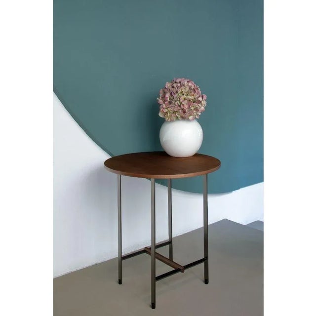 Achille Castiglioni Walnut Round Sisters Side Table by Patricia Urquiola For Sale - Image 4 of 8