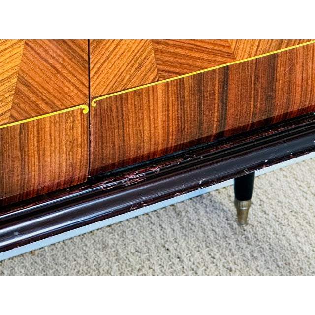 Low French Modernist Sideboard in Marquetry by André Arbus, 1950s For Sale - Image 15 of 16