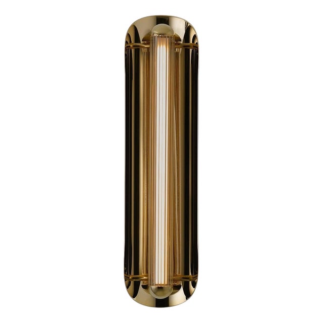 Oblong Flint Fluted Wall Lamp by Jennifer Midoz For Sale