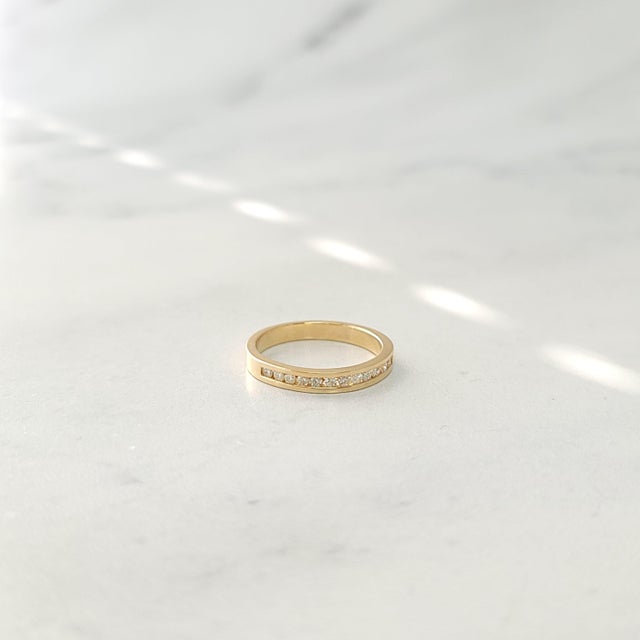 One Third Carat Channel Set Diamond Band, Size 5 For Sale - Image 4 of 6