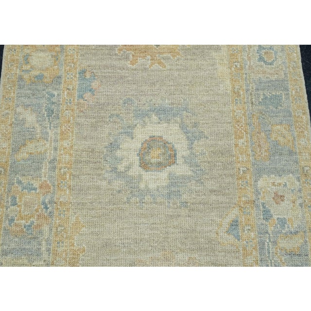 Turkish Oushak Runner Rug 2'11" x 6'7" #17541 For Sale - Image 4 of 8