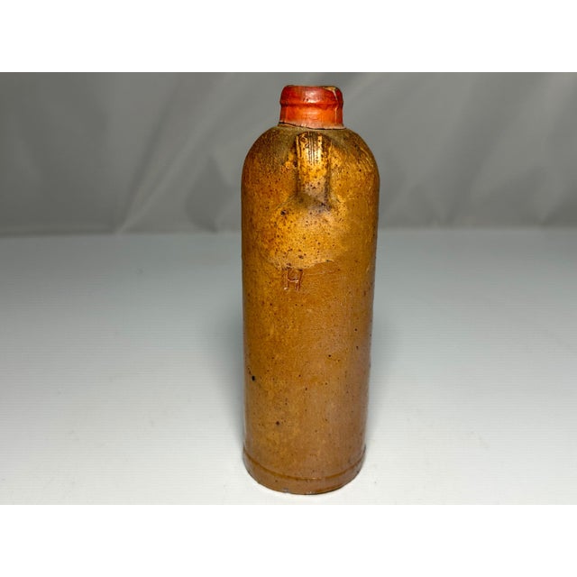 Antique Hulstkamp Rotterdam Gin Jug: 19th C. Salt Glazed Stoneware Bottle For Sale - Image 4 of 8