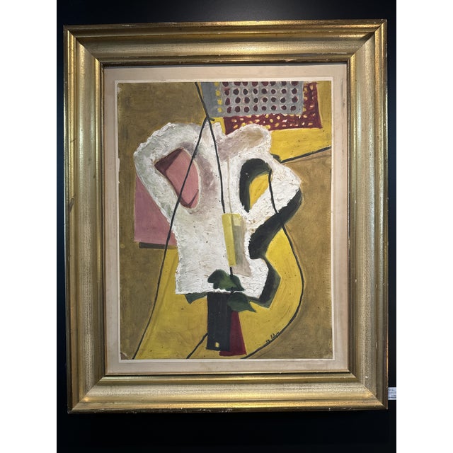 1930s Louis Latapie, Modernist Art Deco Composition, 1939, Oil on Board For Sale - Image 5 of 7