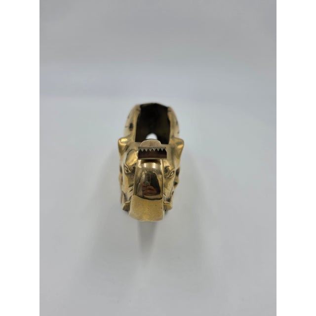 Hollywood Regency Late 20th Century Brass Elephant Tape Dispenser For Sale - Image 3 of 12