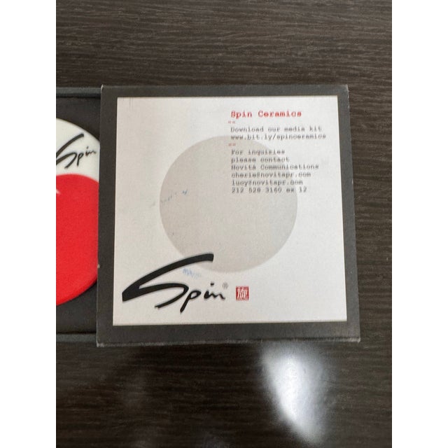 Spin Ceramics Chinese Porcelain Coaster For Sale - Image 4 of 12
