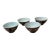 Antique 4pc. Assorted Chinese Blue & White Porcelain Tea Bowls/Rice Cups W/Makers' Marks on the Base For Sale