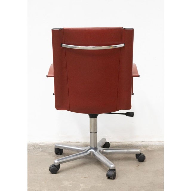 vintage Leather Chairs by Matteo Grassi, 1980s, Set of 3 For Sale - Image 18 of 18