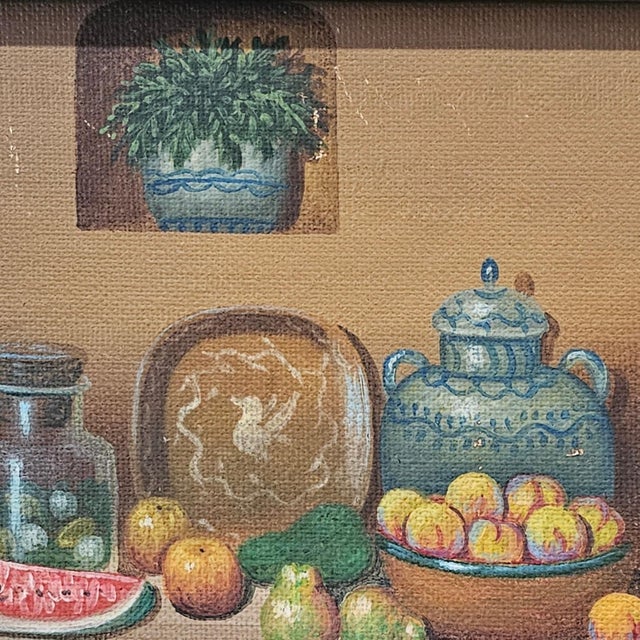 Pair of Orlando Still Life Oil Paintings Framed 1990s Southwest Kitchen For Sale In San Francisco - Image 6 of 10