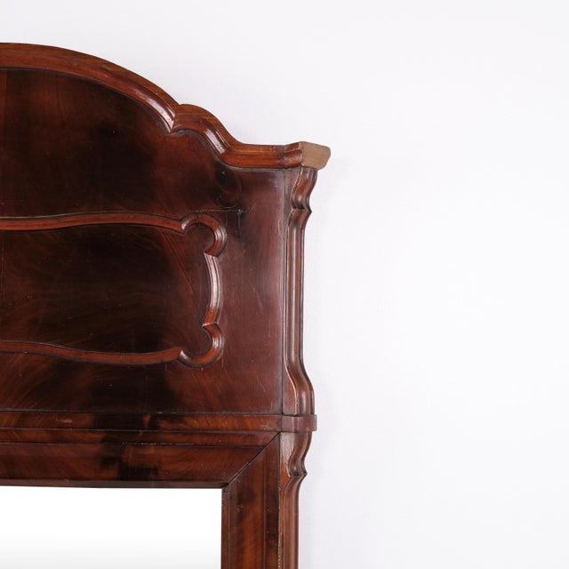 Antique Mahogany Mirror from the 1880s For Sale - Image 3 of 9