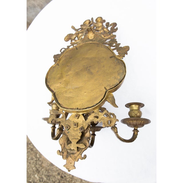 French Wall Candleholders with Mirror, 1880, Set of 2 For Sale - Image 9 of 10