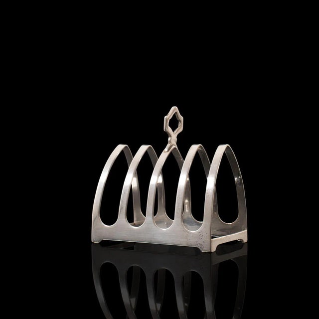 Early 20th Century Circa 1950 English Silver Toast Rack For Sale - Image 5 of 13