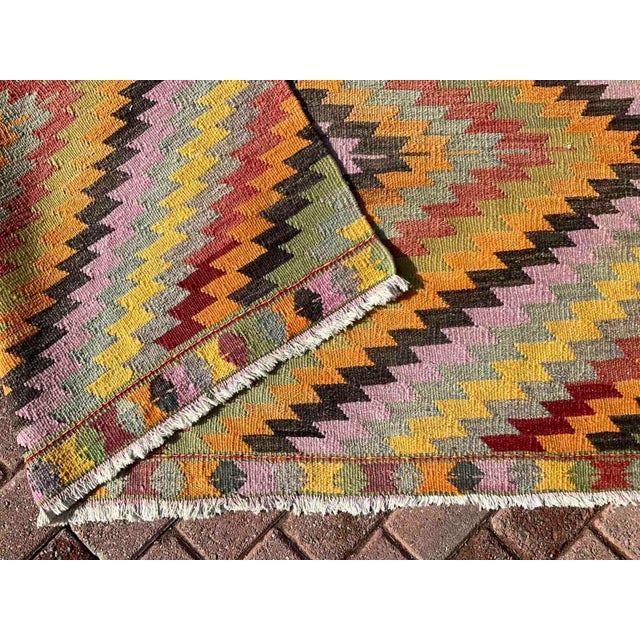 Bohemian Vintage Kilim - 67" X 115" For Sale - Image 9 of 10