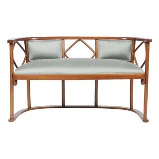 1920s Attributed to Josef Hoffmann Vienna Secession Settee Bench With Glorya Kaufman Estate Provenance For Sale