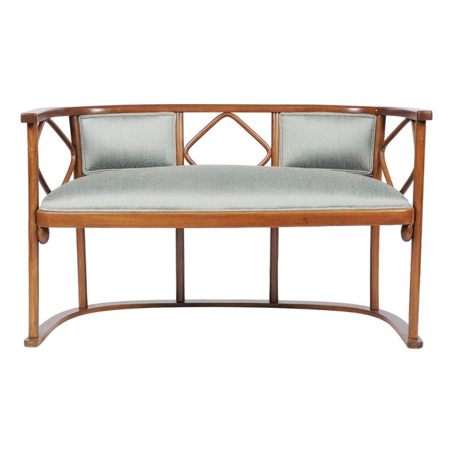 1920s Attributed to Josef Hoffmann Vienna Secession Settee Bench With Glorya Kaufman Estate Provenance For Sale