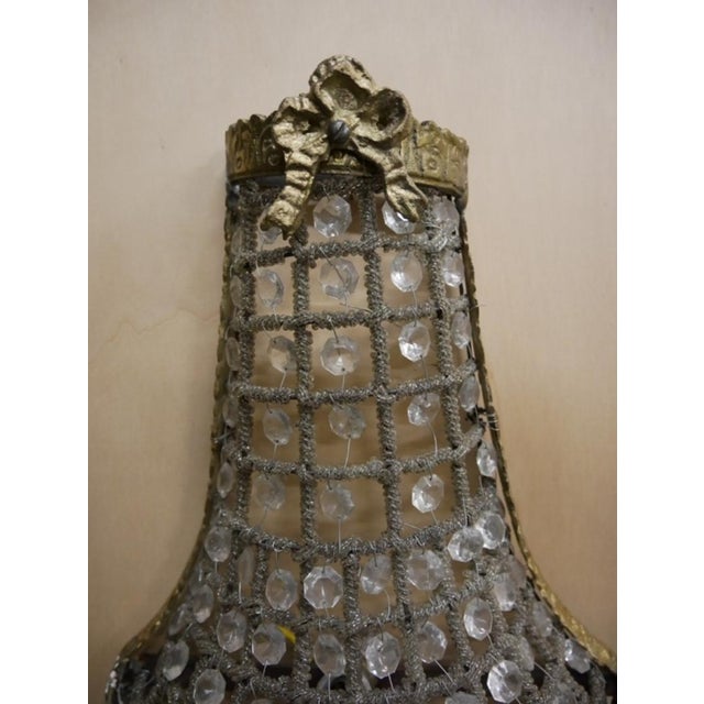 Vintage Bronze and Glass Wall Lights, 1950s, Set of 2 For Sale - Image 3 of 10