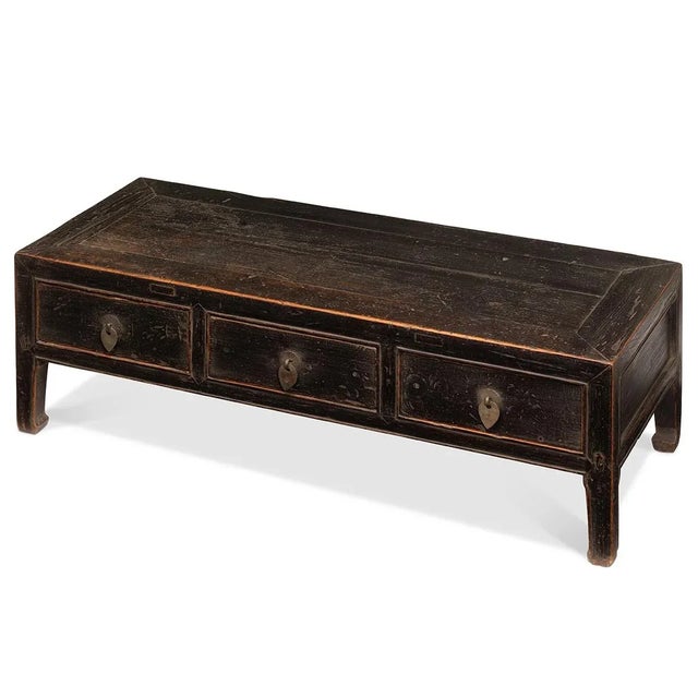Black 3-Drawer Kang Table, 1900s For Sale - Image 9 of 9