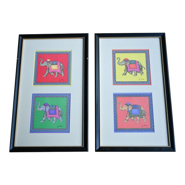 1990s Jim Thompson Elephant Prints - Set of 2 For Sale