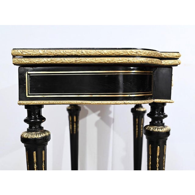 Console Table of Blackened Wooden Games, 19th Century For Sale - Image 16 of 18