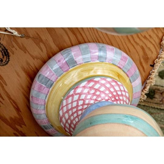 MacKenzie-Childs Whimsical Tufted Silk & Cotton Tuffet Ottoman For Sale In Providence - Image 6 of 9