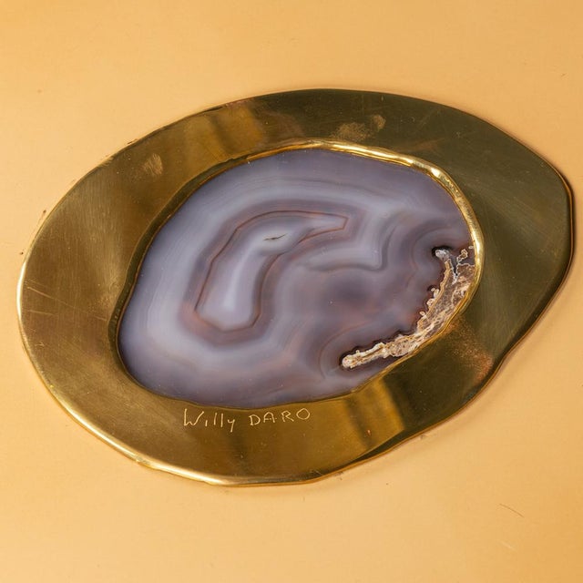 Belgian Lacquered Wood and Agate Side Tables by Willy Daro, 1970s, Set of 2 For Sale - Image 11 of 18