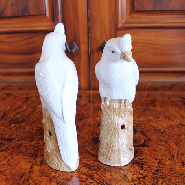 Chinese Export Porcelain Cockatoos - A Pair For Sale - Image 10 of 14