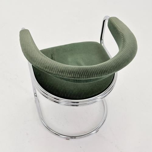 Mid-Century Modern Green Velvet Dining Table Armchairs by Giotto Stoppino, Italy, 1970s For Sale - Image 6 of 18