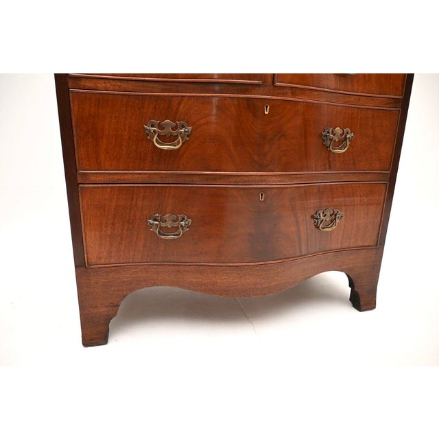 Antique Edwardian Serpentine Chest of Drawers, 1900 For Sale - Image 10 of 11