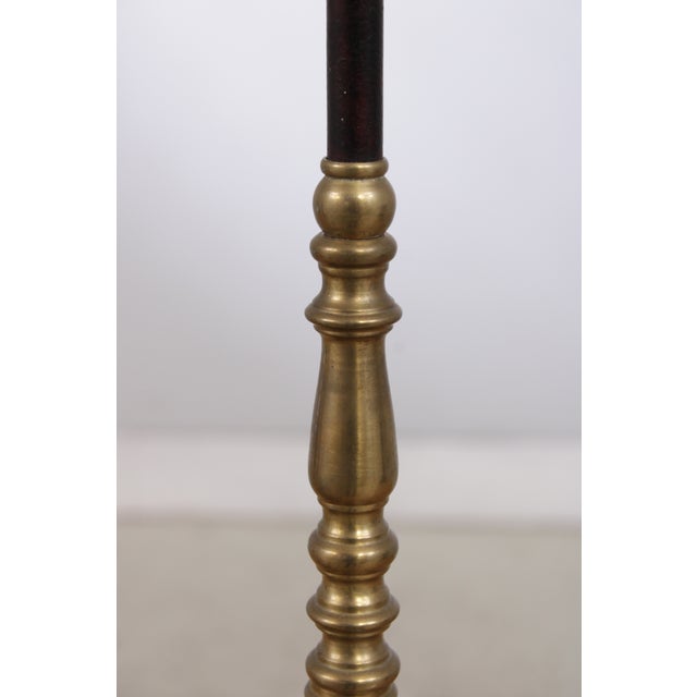 1990s Visual Comfort Brass Base Candlestick Lamps - a Pair For Sale - Image 11 of 12